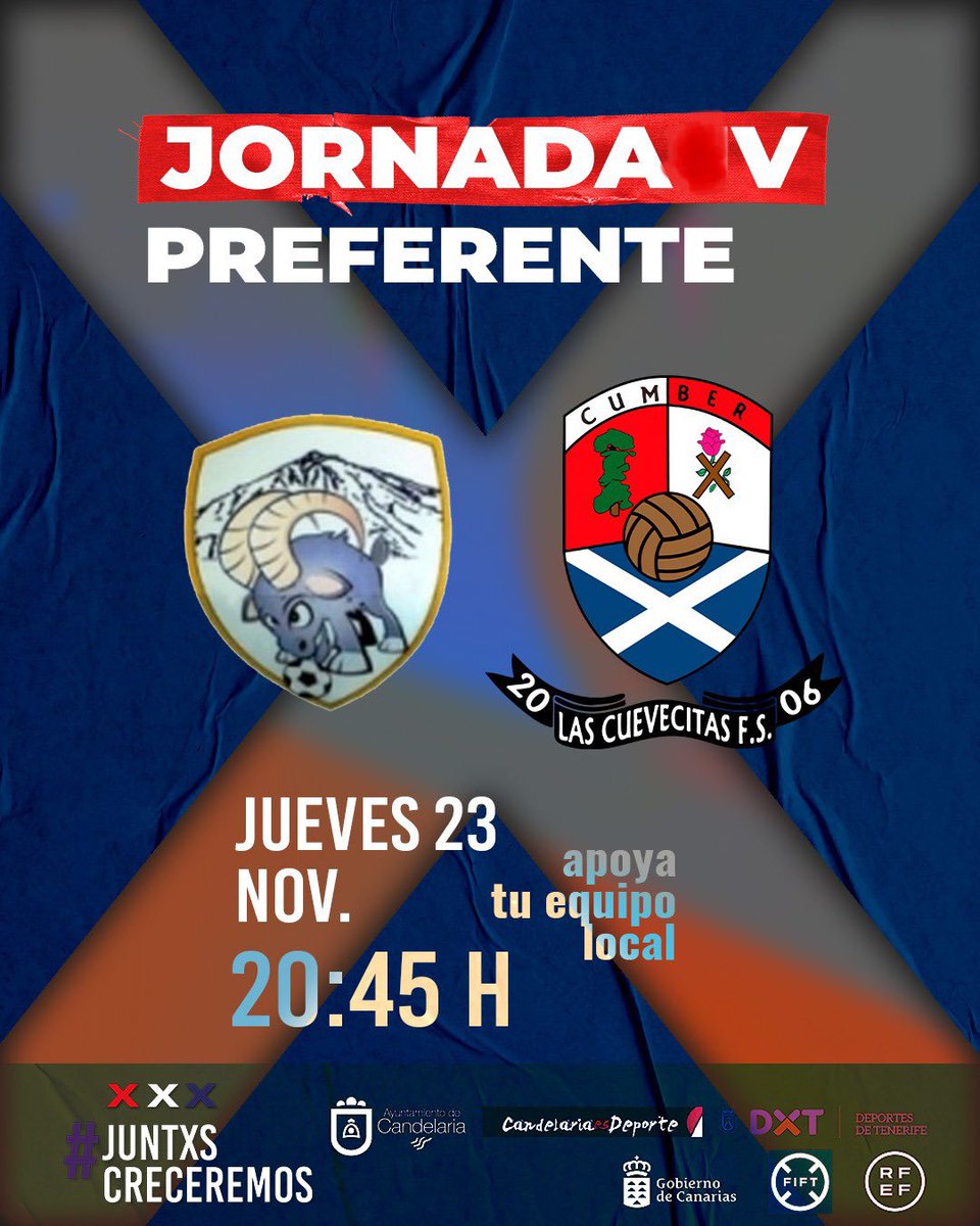 🔴PREFERENTE | JORNADA 5🔴

NiutinBenijos 🆚 Las Cuevecitas B FS

⏰20:45H
📆Jueves 16/11
🏟️Pabellón Manuel de Falla 

#juntxscreceremos #CumberFilial
