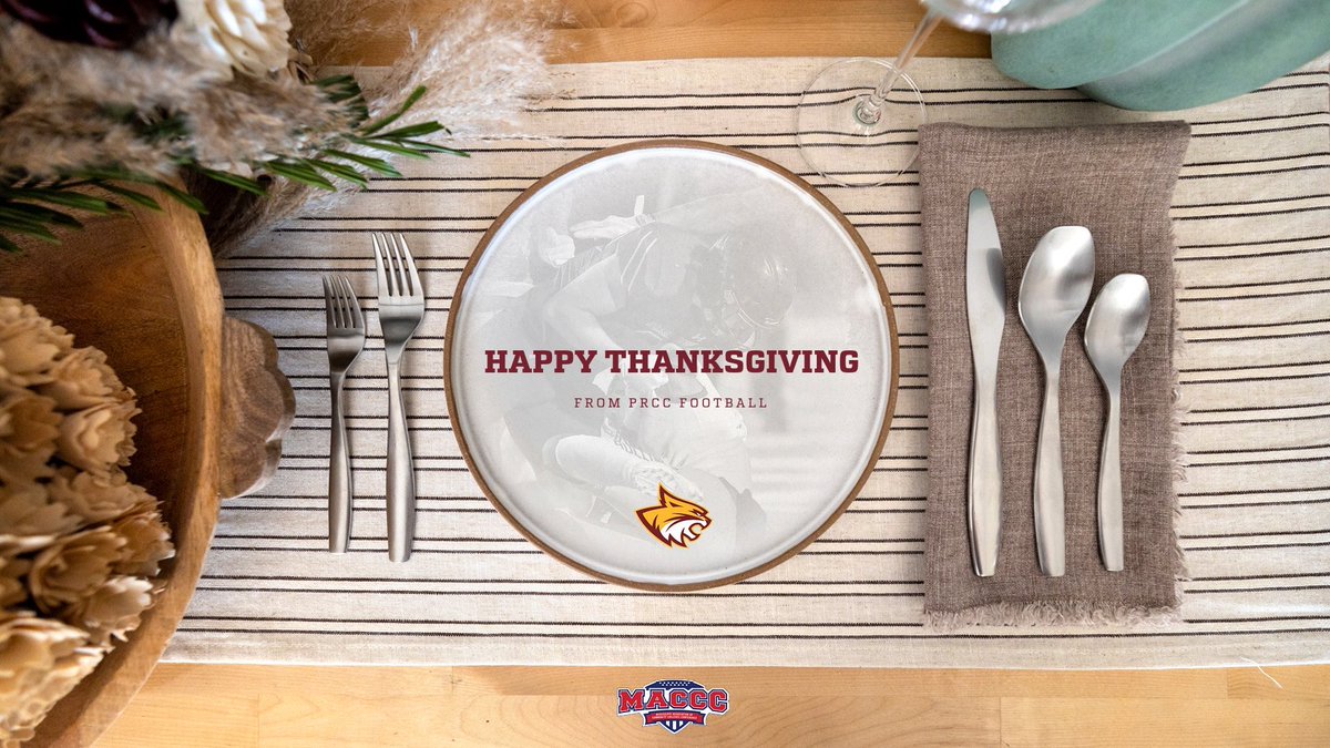 Happy Thanksgiving from PRCC Football! Today, we are reminded of our many blessings! #DTA #WildcatFootball