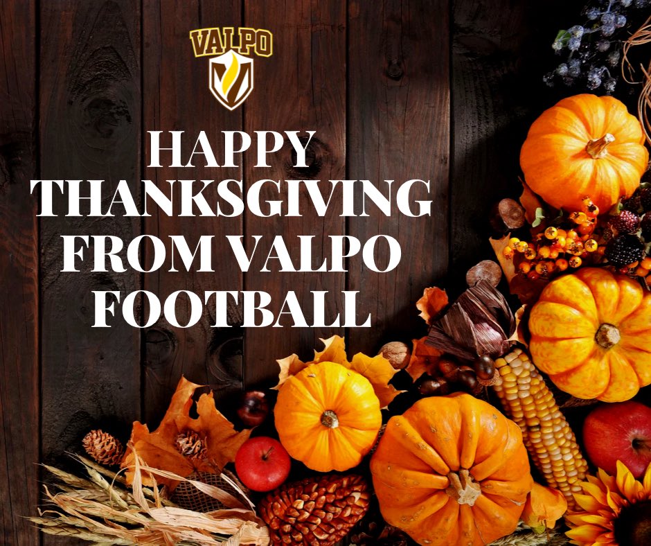 Valpo Football (@valpoufootball) on Twitter photo 🟡 Happy Thanksgiving 🟤
From our Family to yours! 
#ThirtySix💯 #GoValpo 🟡 Happy Thanksgiving 🟤
From our Family to yours! 
#ThirtySix💯 #GoValpo