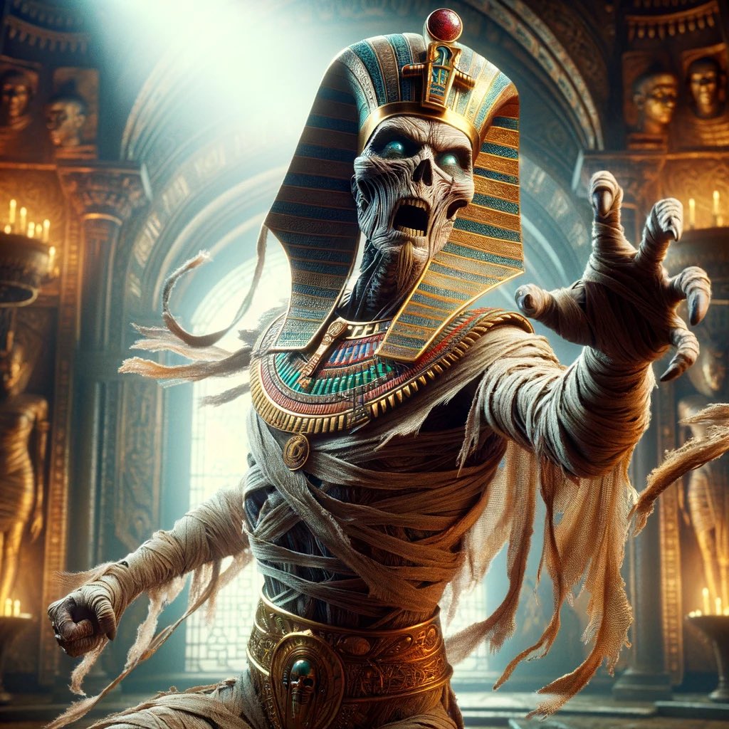 MidnAIght_ch's tweet photo. The Mummy of Pharao Scamses from Scooby-Doo for the #ScoobyDooMonsterAIChallenge by @Dan16369336 

#AIart #AIArtistCommunity #AIArtCommuity #AIArtworks #AIArtwork #Aichallenge #digitalart #ScoobyDoo #aigenerated #mummy https://t.co/hcfiqjyQT4