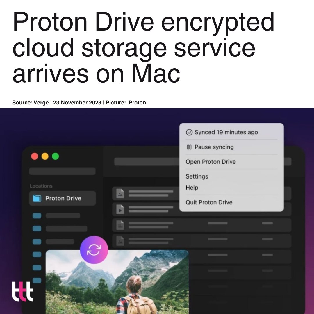 news_ftt's tweet photo. Swiss privacy-focused company Proton has launched its end-to-end encrypted (E2EE) cloud storage service for Mac users, four months after it landed on Windows.

Source: Verge
.
.
.
#news_ftt #ftt #proton #macos #windows https://t.co/THugG5Cqqe