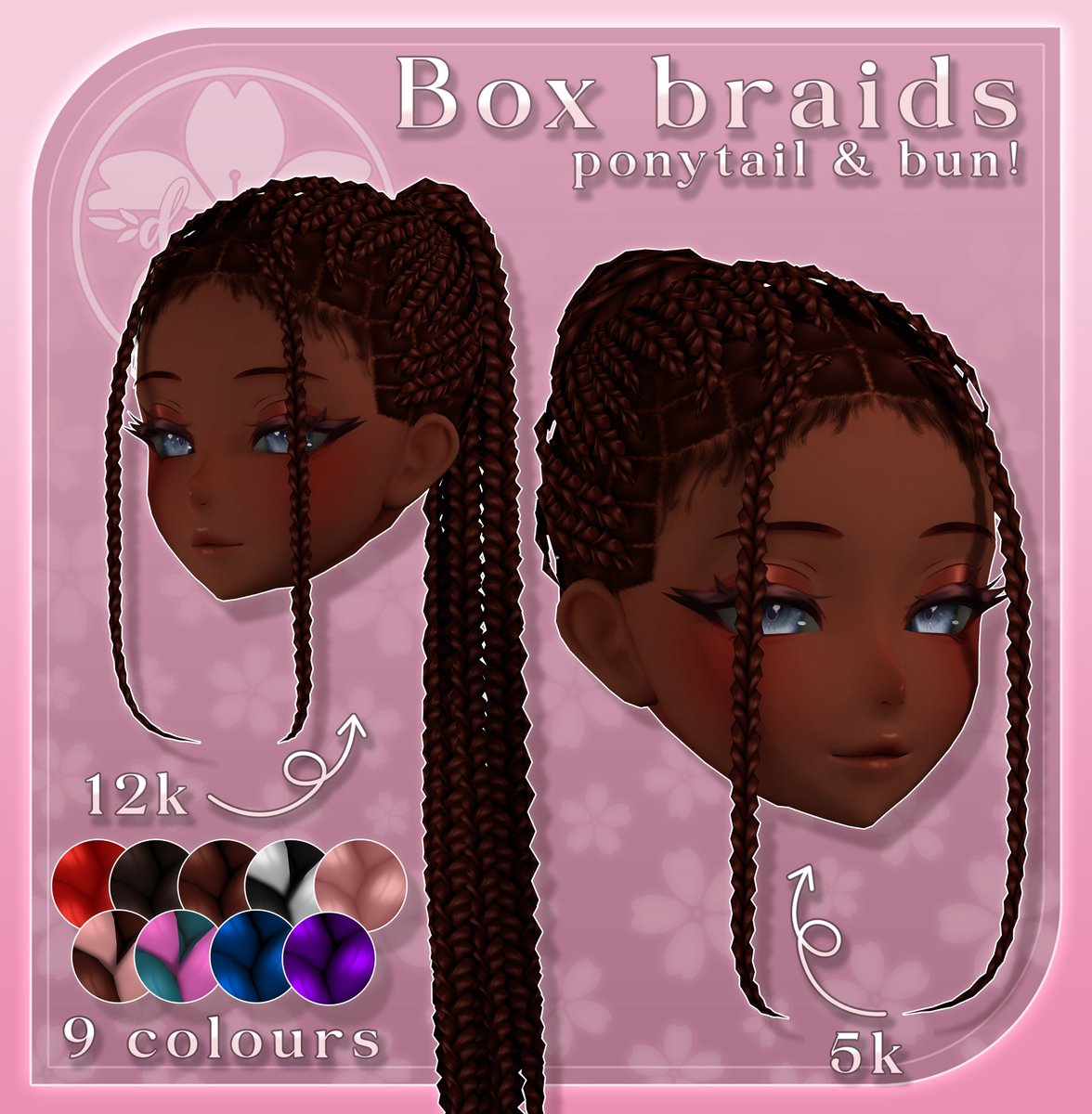 Darcyfbx's tweet photo. some hairs ive put up on my gumroad 💕💜

#vrc #vrchat #vrchathair #blender3d https://t.co/4thLefuzlo