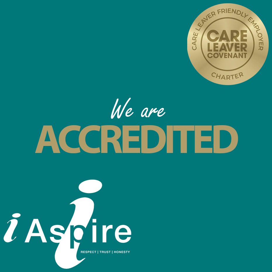 iAspire is once again leading the way in becoming accredited by the Care Leaver Covenant and registered with the Charter as a Care Leaver Friendly Employer #individualsupport #supportedliving #youngcareleavers #careleavercovenant #careleaverfriendly