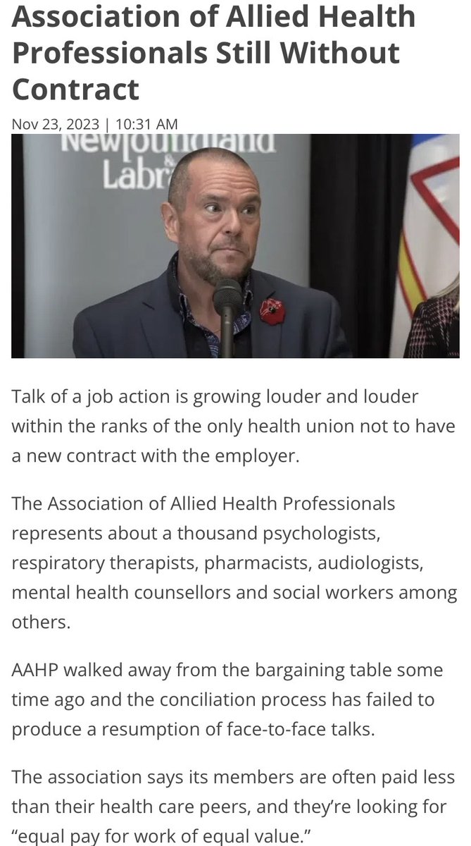 AAHP is the only health union left without a new contract. 
"The association says its members are often paid less than their health care peers, and they’re looking for “equal pay for work of equal value.” "👇
