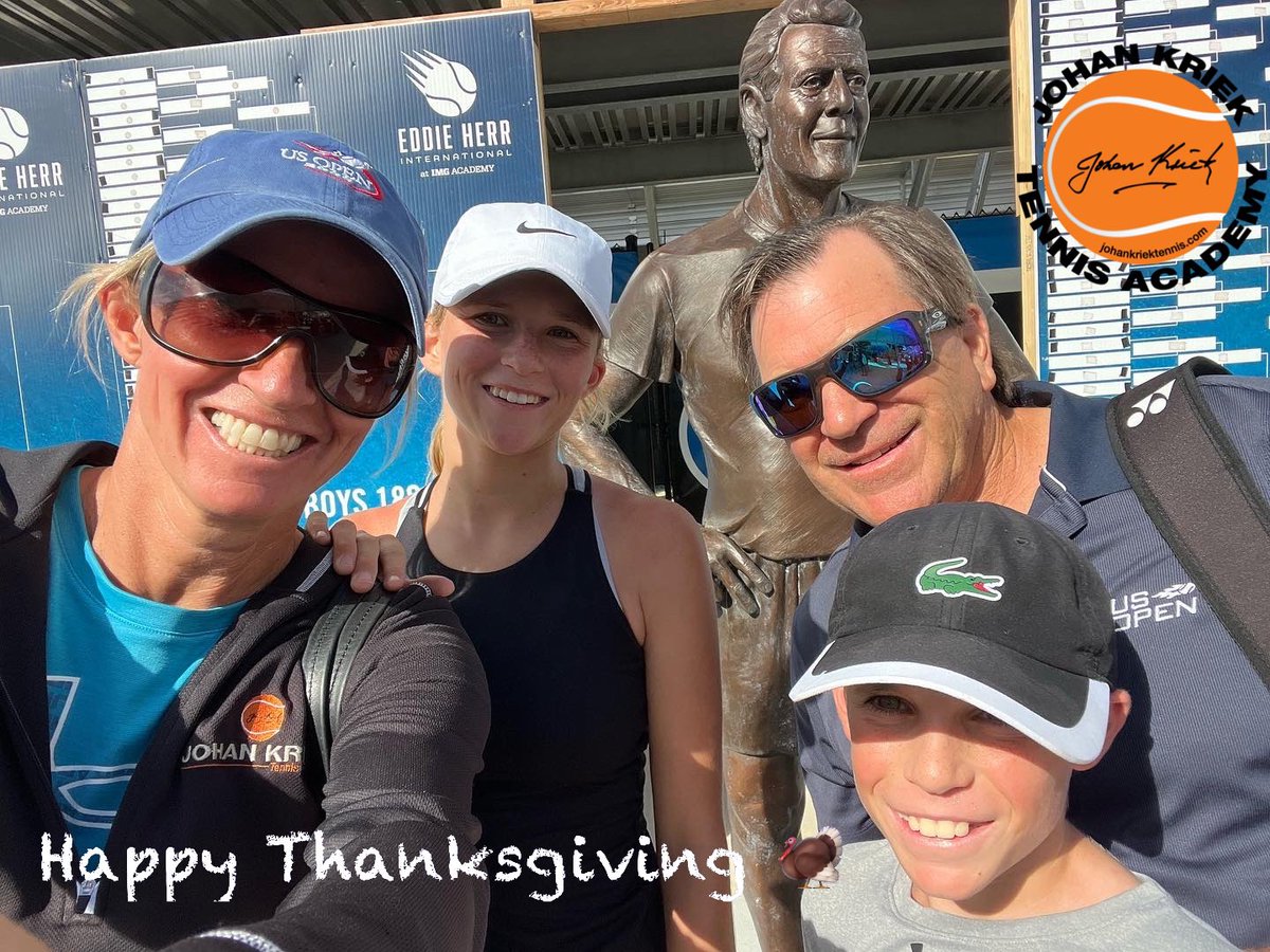 Happy Thanksgiving from the Kriek family from the Eddie Herr International Championships! 🦃🎾🌴