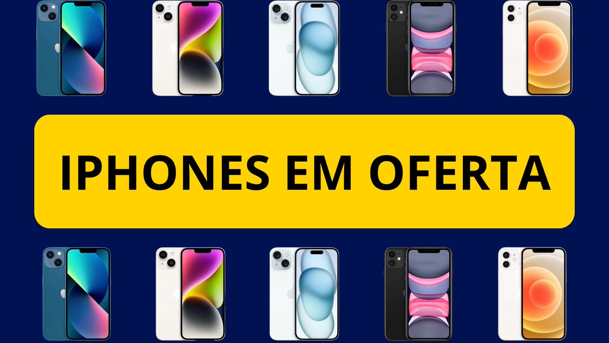 🚨Seleção de IPHONES em OFERTA
#BlackFriday2023

🔗Links no Grupo: t.me/ofertasafilive…

 📱iPhone 11 (64 GB)
💸 R$ 2.599,90

📱iPhone 12 (64 GB)
💸 R$ 3.199,90

📱iPhone 13 (128 GB)
💸 R$ 3.999

📱iPhone 14 (128 GB) – Estelar
💸 R$ 4.679

📱iPhone 15 (128 GB) 
💸 R$ 5.999