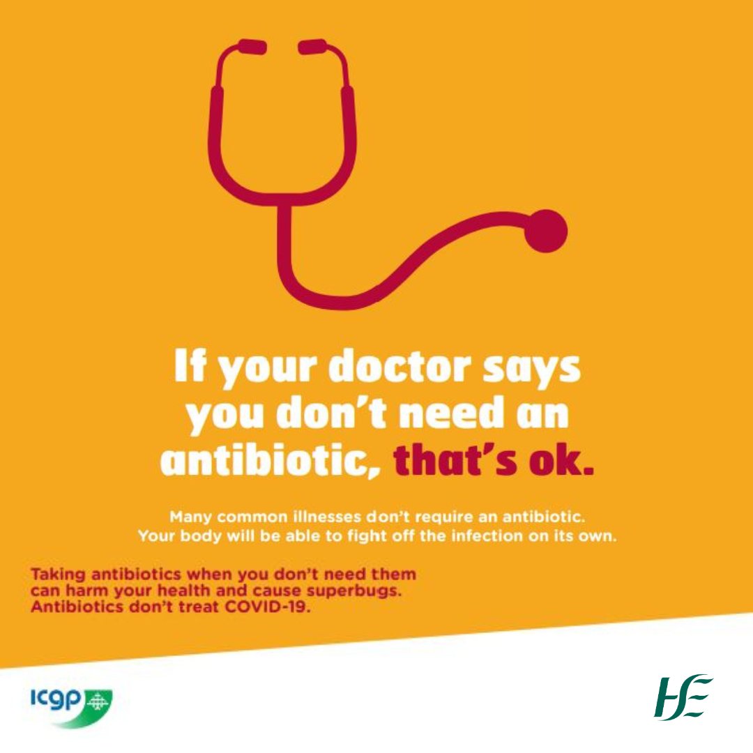 If your doctor says you don’t need an antibiotic, that’s OK. Many common illnesses don’t require an antibiotic. Your body will be able to fight off the infection on its own: bit.ly/49J8oMB #KeepAntibioticsWorking