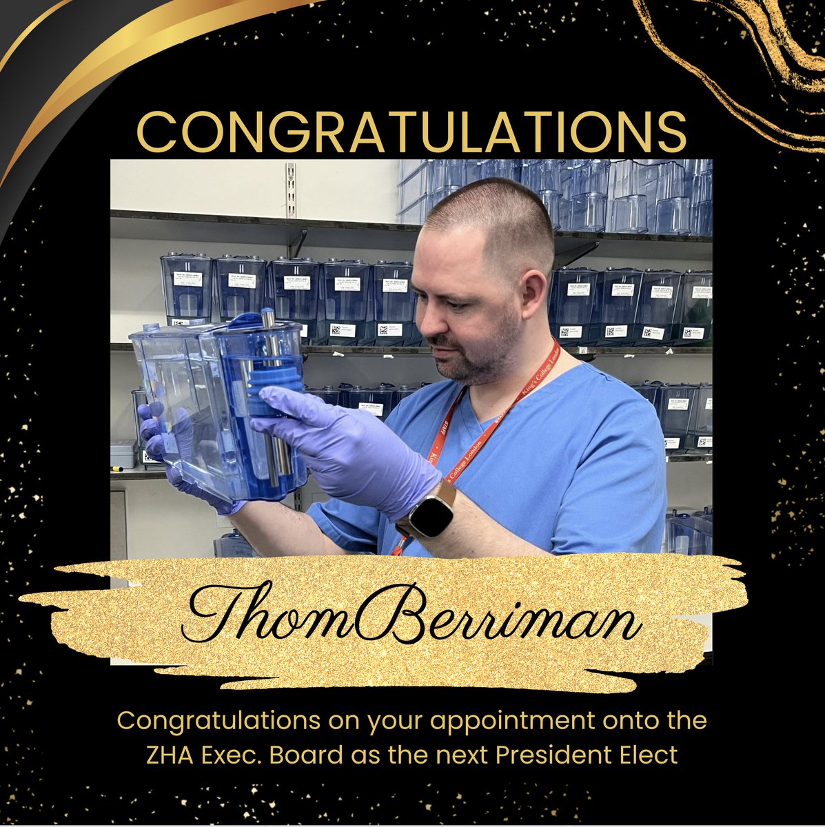 ZHAonline's tweet photo. Many congratulations to our new ZHA Exec Board member Thom Berriman who will be our next  President Elect #zebrafish #fishinresearch https://t.co/xsNnl8D3h4