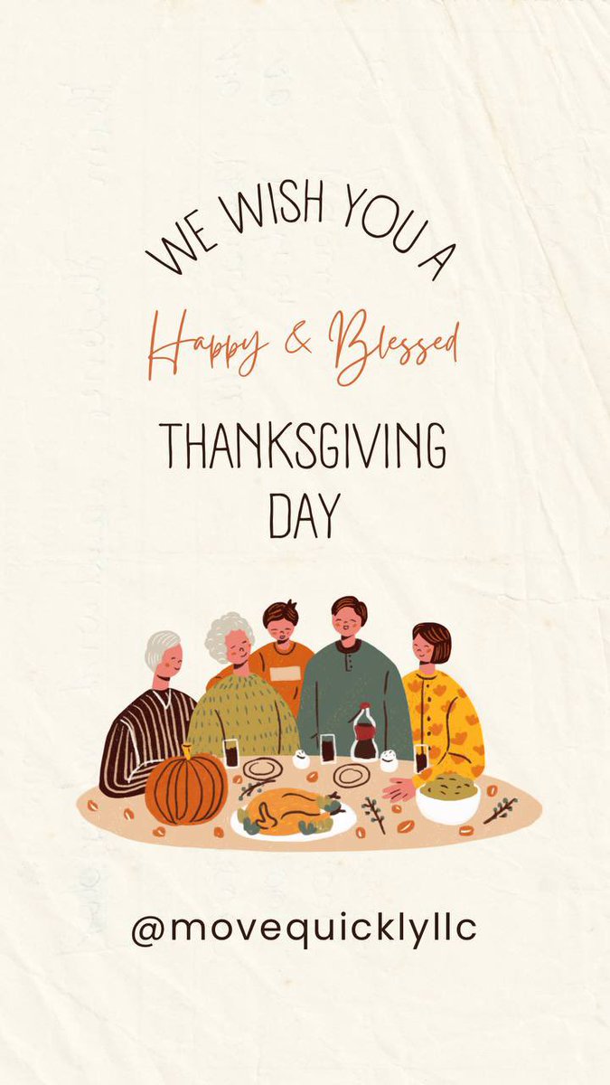 ManegerMover's tweet image. At Move Quickly, we want to express our gratitude this Thanksgiving. We appreciate our clients for entrusting us with their moves. May this day be filled with gratitude and special moments with your loved ones. Happy Thanksgiving!

#MoveQuickly #Gratitude #HappyMoves