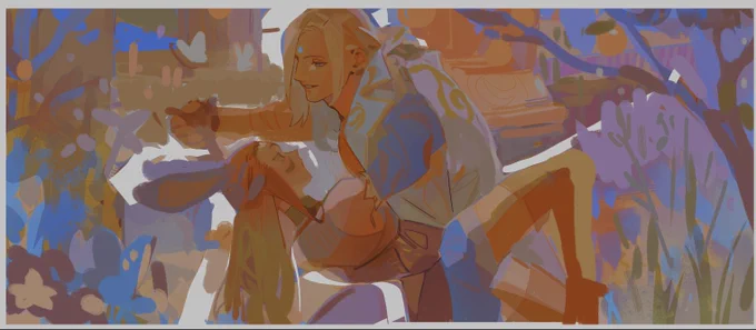 Saw a tweet about how I should be posting more unfinished art and thought… u right.   Behold 4 of 15 or so of scrapped compositions for the commission I just posted 