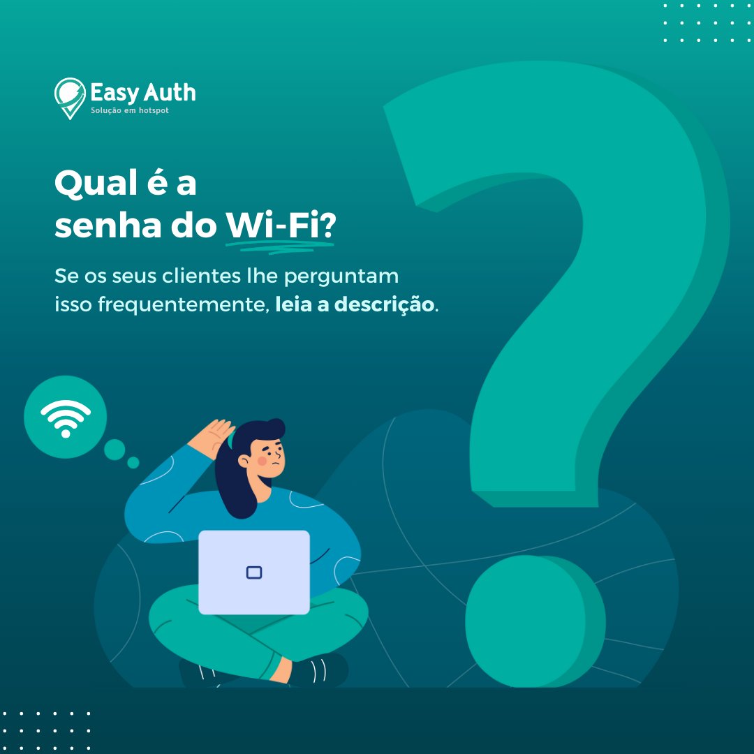 easy_auth's tweet image. Com #EasyAuth, seus visitantes acessam o #WiFi fornecendo dados como nome, e-mail e telefone, simplificando e estreitando laços.

✨🧲 Ofereça uma experiência única, crie ofertas exclusivas e mantenha todos atualizados.

👉 Nos chame agora no WhatsApp: news.easyauth.net/whatsapp