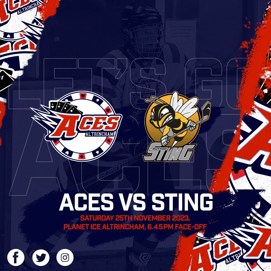 AltyAces's tweet photo. We all love hockey right!? Well weโve got another #doubleheaderweekend for you, so strap in and enjoy more Saturday & Sunday hockey!
๐ @NihlSting2
๐
Sat 25th Nov 2023
โฐ 6.45pm
๐ @Altrincham_Rink
๐ @BulldogsNIHL
๐
Sun 26th Nov 2023
โฐ 5.30pm
๐ @bradfordice
โฆ๏ธโ ๏ธโค๏ธโฃ๏ธ https://t.co/fpn7lYqfFm