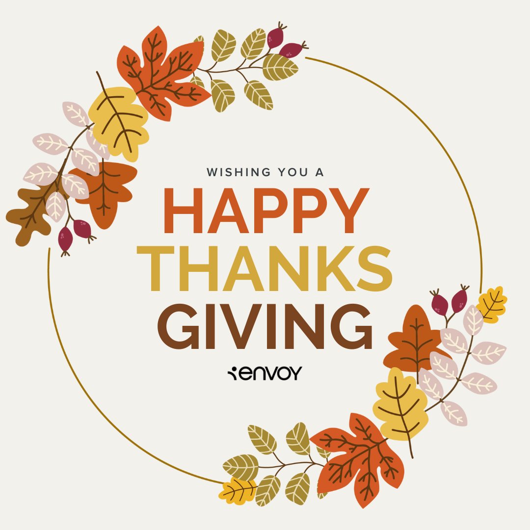 Wishing you all a Happy Thanksgiving from the Envoy Global family! 🦃

This holiday season, we're grateful for the incredible team that makes Envoy Global a success, our wonderful customers and the opportunity to help people thrive across the globe.

#HappyThanksgiving