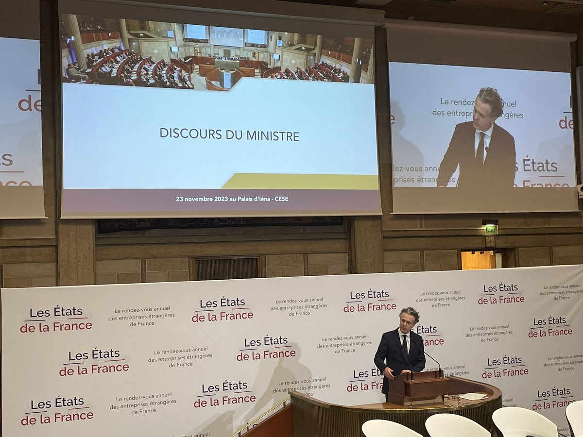 Le Ministre <a href="/ChristopheBechu/">Christophe Béchu</a> vient conclure les <a href="/EtatsdelaFrance/">Etats de la France</a> au <a href="/lecese/">CESE</a> : « L’économie n’est pas l’ennemie de l’écologie. » Les atouts de la 🇫🇷 permettent une transition à la française : innovation, énergies, planification. Les entreprises sont au ❤️ de cette ambition.