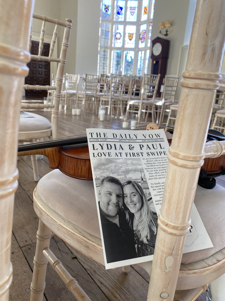 Congratulations Paul &amp; Lydia! Super special to play for your proposal meal <a href="/Whatley_Manor/">Whatley Manor</a> and then for your actual wedding.. 2 years later! 😍 ..a beautiful day at <a href="/elmorecourt/">Elmore Court</a>