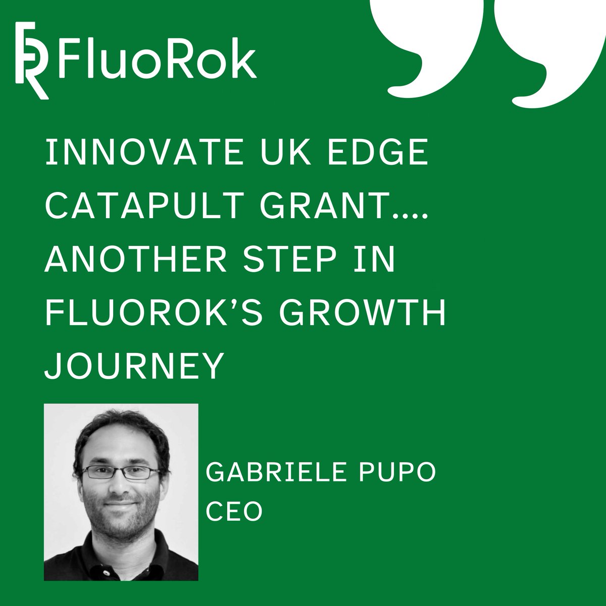 @Fluo_Rok awarded Catapult grant by @innovateuk Edge to fund independent technical and economic viability assessment by technology innovation catalyst and globally renowned process experts @ukCPI. More detail lnkd.in/eE9enbdy. #fluorochemicalrevolution📨info@fluorok.com