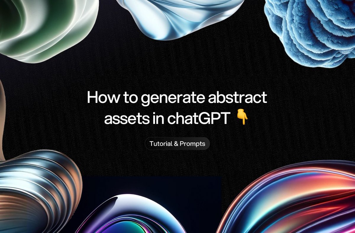 How to create abstract assets with DALLE in chatgpt, Tutorial 🤩

It's not a linear process, that's why I will not do a step-by-step guide, but share some useful tips and my prompts 🪄