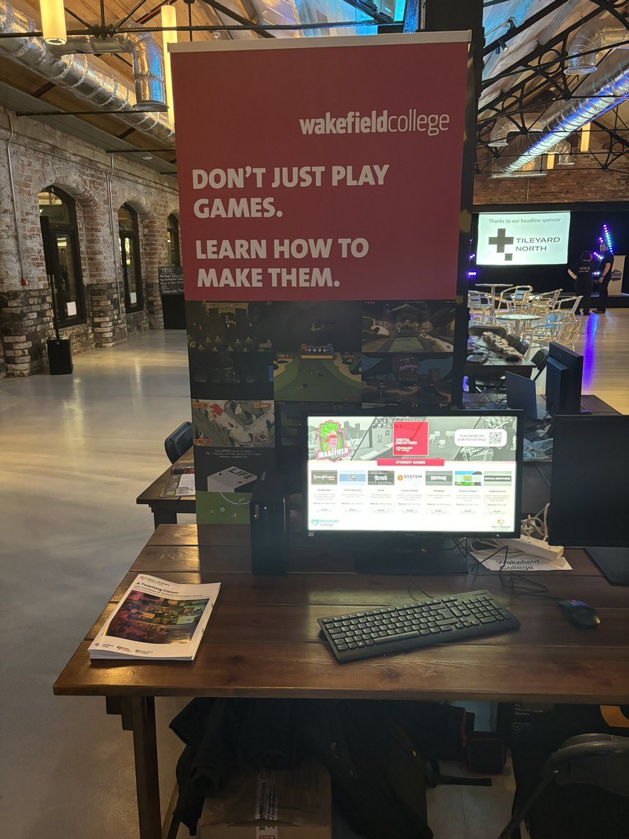 WakefieldDig's tweet image. All set up at @Ga_Ma_Yo waiting to show off what our students have been up to.