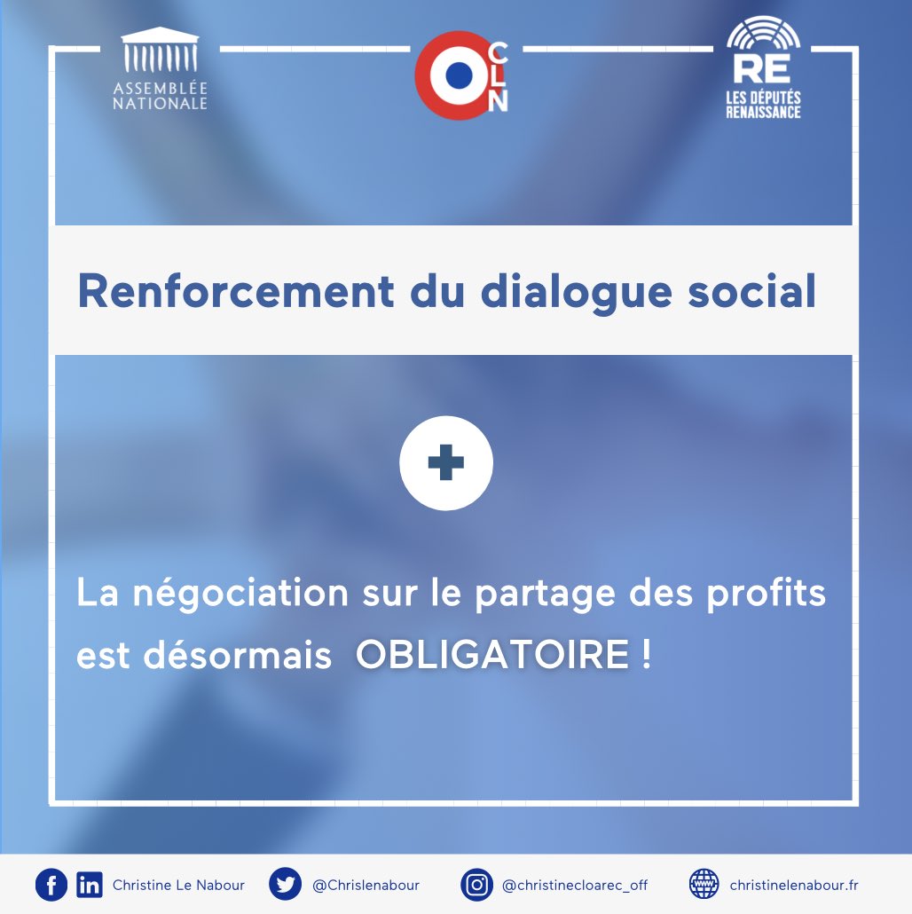 ✅ Le projet de loi sur le #PartagedelaValeur, fidèle à l'accord syndicats-patronats, est désormais adopté. 

Une étape cruciale pour renforcer le pouvoir d'achat de chaque salarié.🇫🇷 

#DialogueSocial