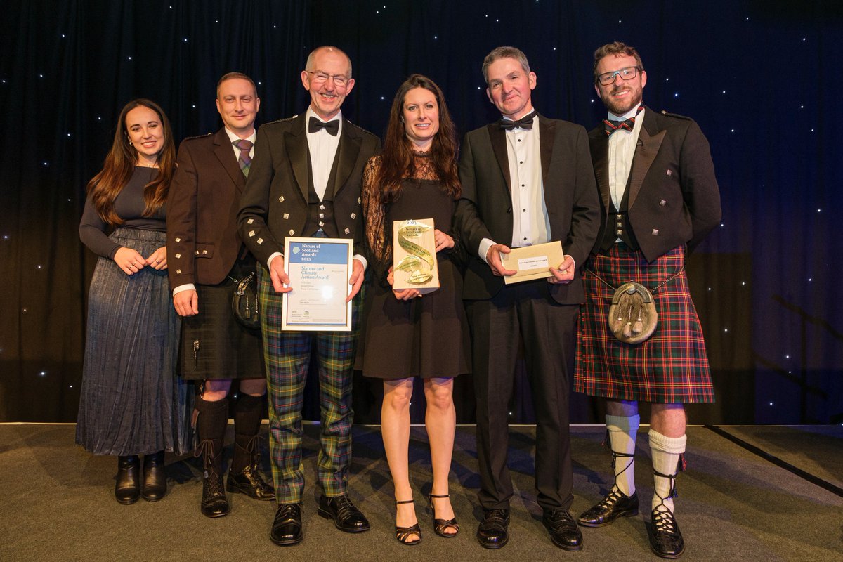 River Dee Project Wins National Award The River Dee Trust’s #Onemilliontrees campaign won the Nature & Climate Action Award in the 2023 Nature of Scotland Awards night. bit.ly/3RcE0mt #ClimateAction #naturerestoration #riverdee #naturescot @NatureofScot @cairngormsnews