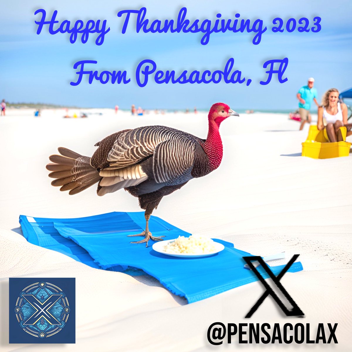 PensacolaX's tweet photo. Happy Thanksgiving from Pensacola, Fl βοΈ Enjoy the day your holiday with family and friends! Be safe and Happy Holidays from Pensacola X, exclusively on βX.β #Thanksgiving #Pensacola #Pcola #PensacolaFL #PensacolaLife #VisitPensacola #EmeraldCoast #PensacolaBeach #PNJ #Photo https://t.co/fjeVubM4LJ
