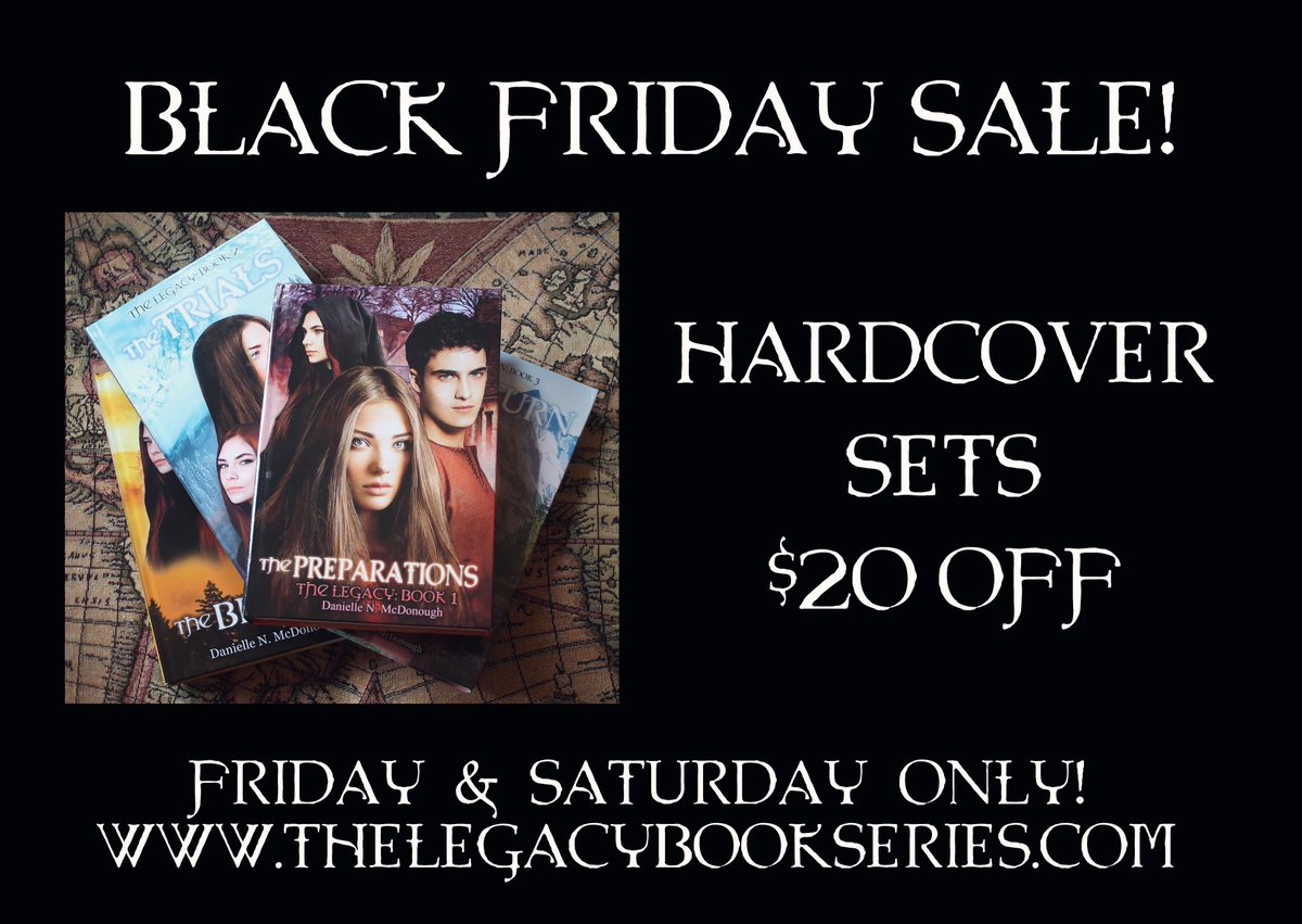 DanielleNAuthor's tweet photo. #BlackFridaySale #Starting #Soon!

Get the #Complete #Hardcover set for only $100.00 plus tax!

https://t.co/331DunkuiF

#TheLegacy #BookSeries #HardcoverSet #Dystopian #BlackFriday #OnSale #Sale #BookSale #IndieAuthor #Christmas2023 #Christmas #ChristmasGift #ShopSmall https://t.co/QbecP4rCnM