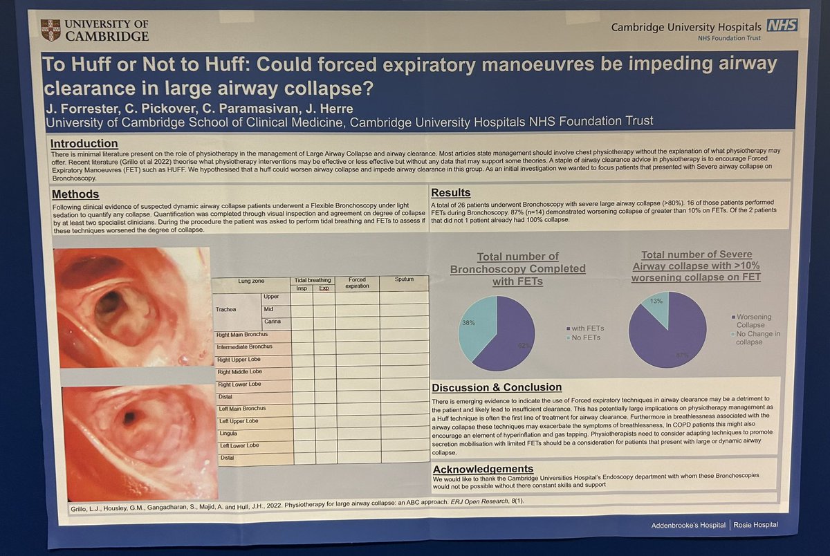 Second time at #BTSwinter2023 today talking all things Resp and representing @CUH_NHS. Great opportunity to present some research and food for thought in the world of airway clearance!! Thanks @GrilloLizzie for going easy on me! @BTSrespiratory