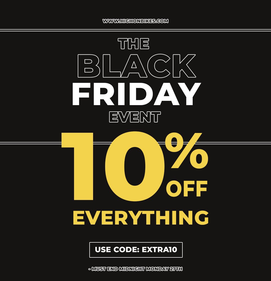 HighonBikes's tweet photo. You’ve waited now it’s here!

10% OFF EVERYTHING 
use code EXTRA10 

https://t.co/1lnEdmlvEF https://t.co/f424OoE6GJ