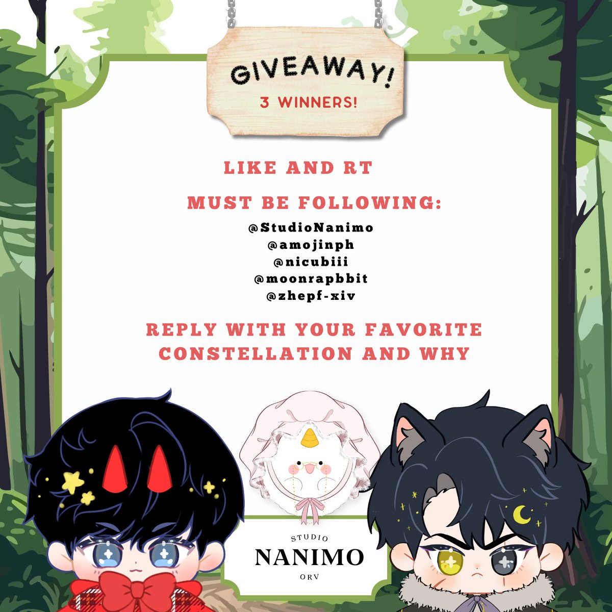 StudioNanimo's tweet photo. ✨DOLL GIVEAWAY!
(3 winners - 1 doll of choice each)

✓ Like &amp; RT
✓ Follow @studioNanimo @nicubiii @amojinph @moonrapbbit @zhepfxiv
✓ reply with your favorite constellation &amp; why

ends : TBA
#orv #joongdok #kimdokja #yoojoonghyuk #kdj #yjh #biyoo #전지적독자시점 #전독시 https://t.co/4lumg5RF5i