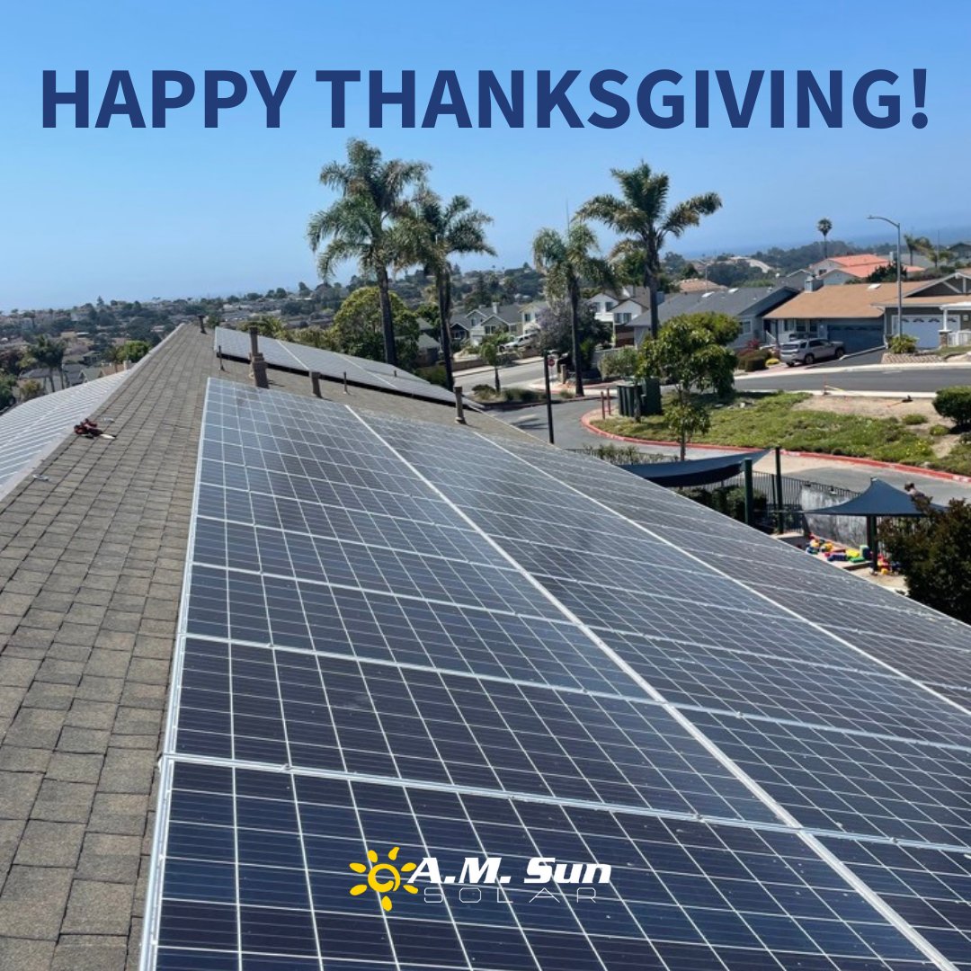 amsunsolar's tweet image. Happy Thanksgiving!! 

We are thankful for our wonderful team and their dedication to bringing the power of the sun to the Central Coast! Enjoy the holiday with your friends and family! 

#SolarPower #GoSolar #AMSunSolar #Thanksgiving #Thankful