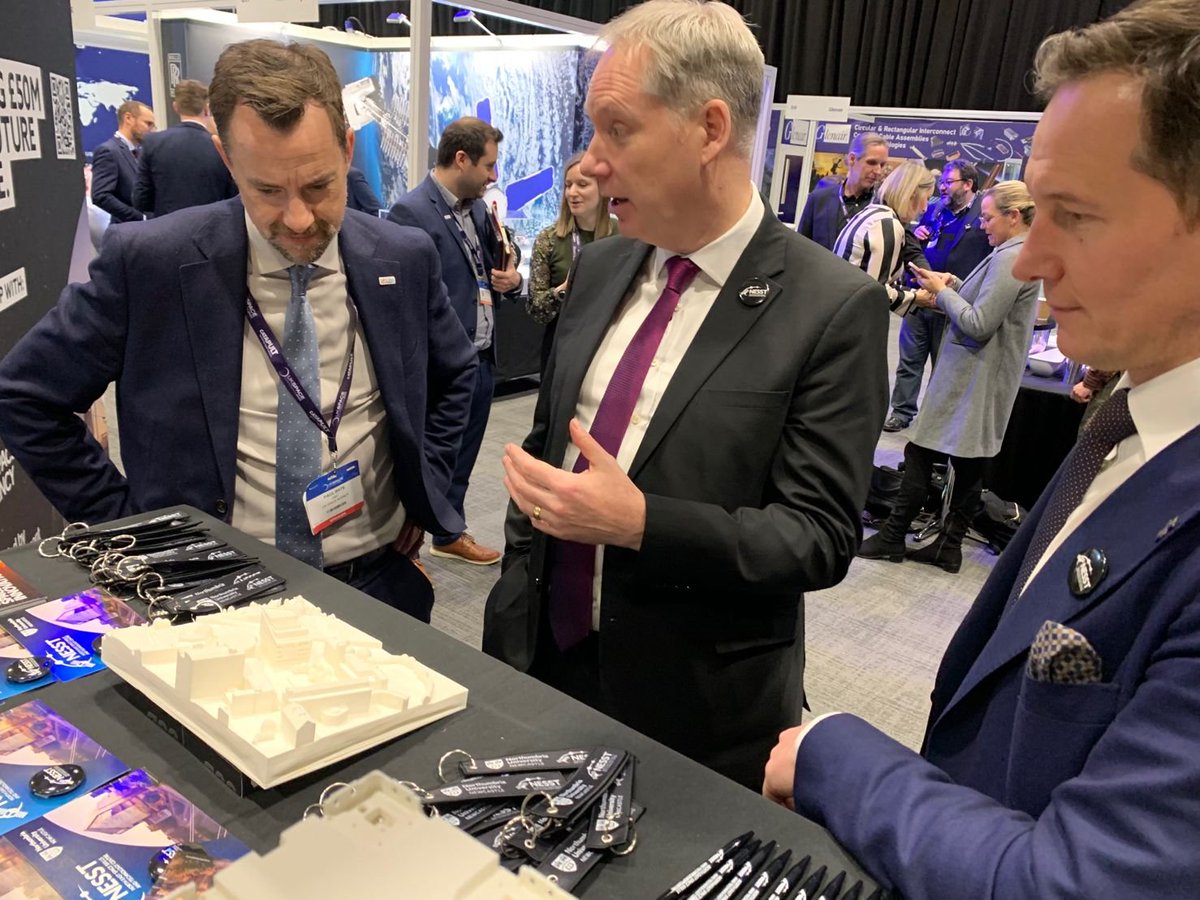 NorthumbriaUni's tweet image. It’s the final day of the @ukspaceconf! 🚀 
We’ve shared all things #SpaceNU, unveiled our £50M NESST Centre in partnership with @LockheedMartin and @spacegovuk and Eamon Scullion delivered a specialist talk on Space Agility. Discover more @ orlo.uk/RGGm3