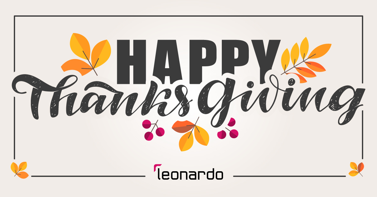 Happy Thanksgiving to our friends in the United States from the Leonardo team! Wishing everyone a wonderful holiday with their loved ones.
