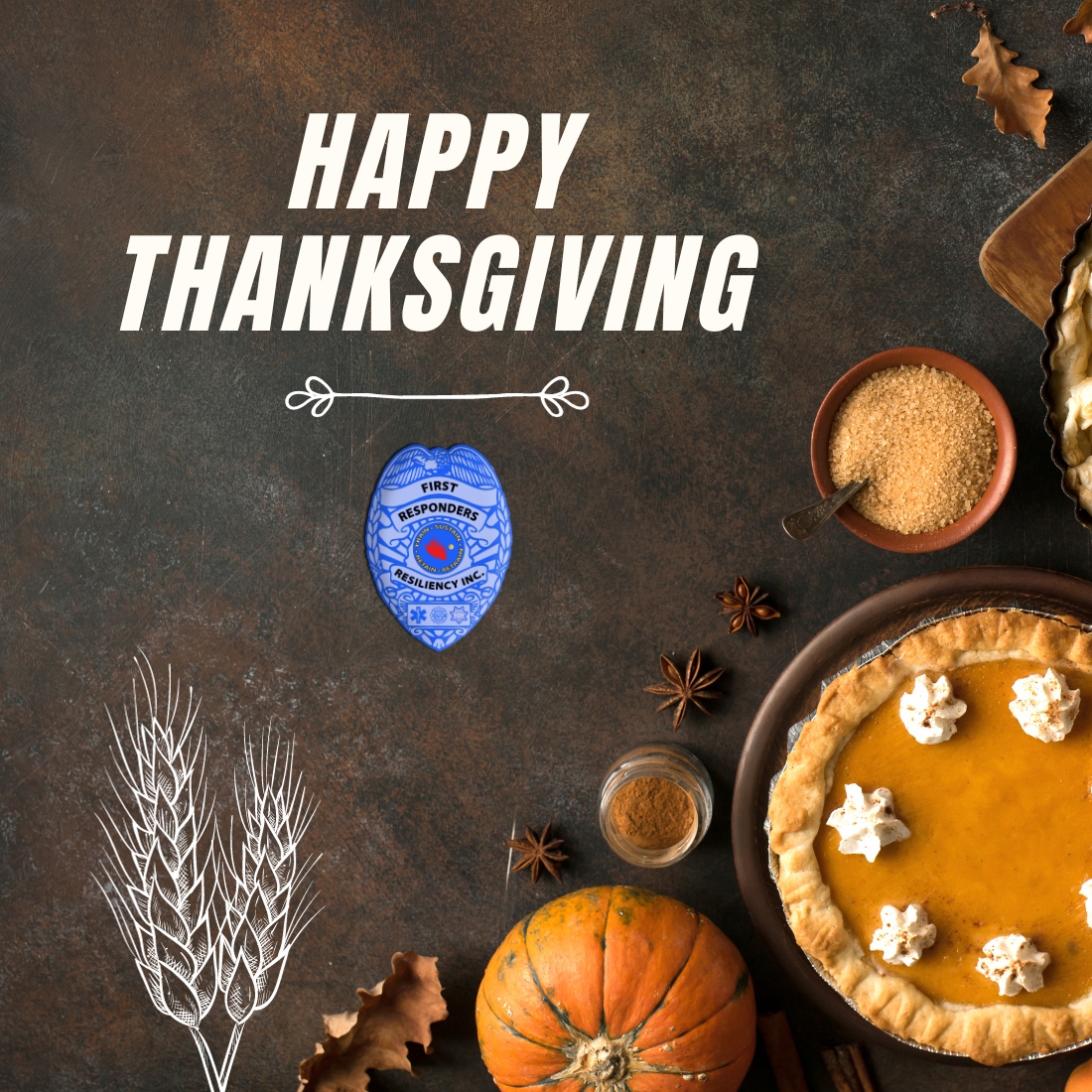 Studies have found that giving thanks can help people sleep better, lower stress and improve interpersonal relationships.

Today we express our gratitude for YOU - our first responders, family members of first responders, donors, supporters.

#HappyThanksgiving