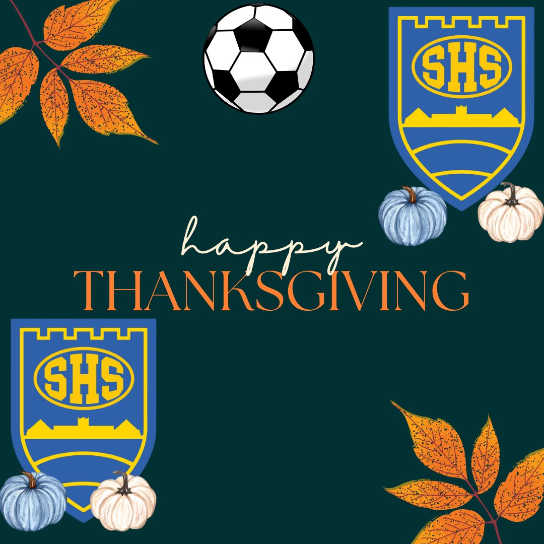SHSCatsSoccer's tweet photo. From the SHS soccer family to yours, Happy Thanksgiving! https://t.co/PEkBibQ1o5