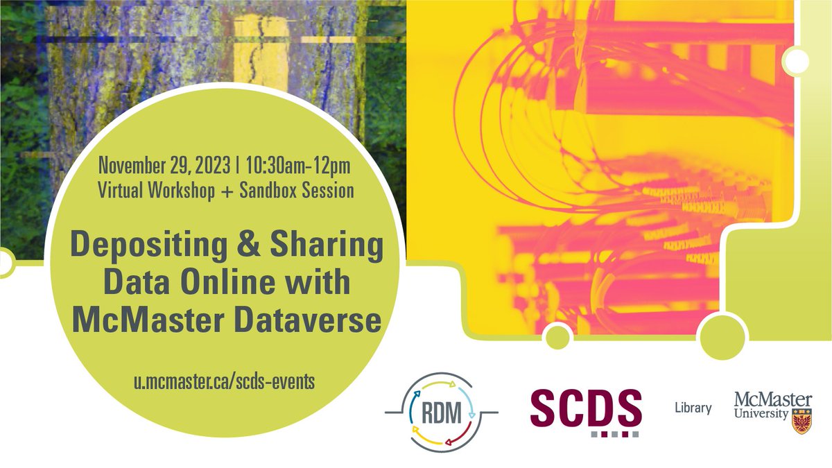 Are you thinking about sharing your data? Learn how to deposit data on McMaster Dataverse for archival, preservation, and sharing at this virtual workshop happening Nov. 29.

Register: bit.ly/DataverseWorks…