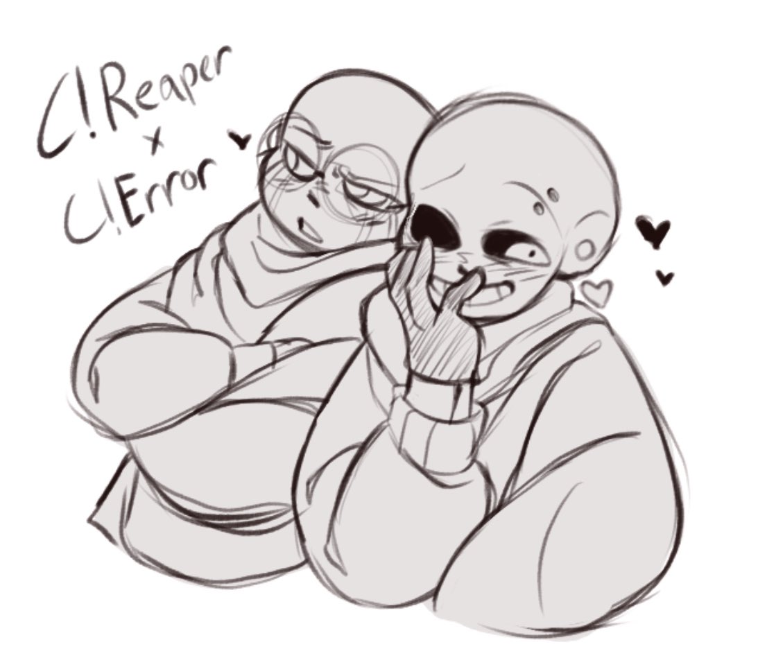 MsCakelol's tweet photo. C!DestructiveDeath is my everything!!…don’t mind the laziness within the drawing #Errorsans #Reapersans #DestructiveDeath #ErrorxReaper https://t.co/HO7flwlJk2