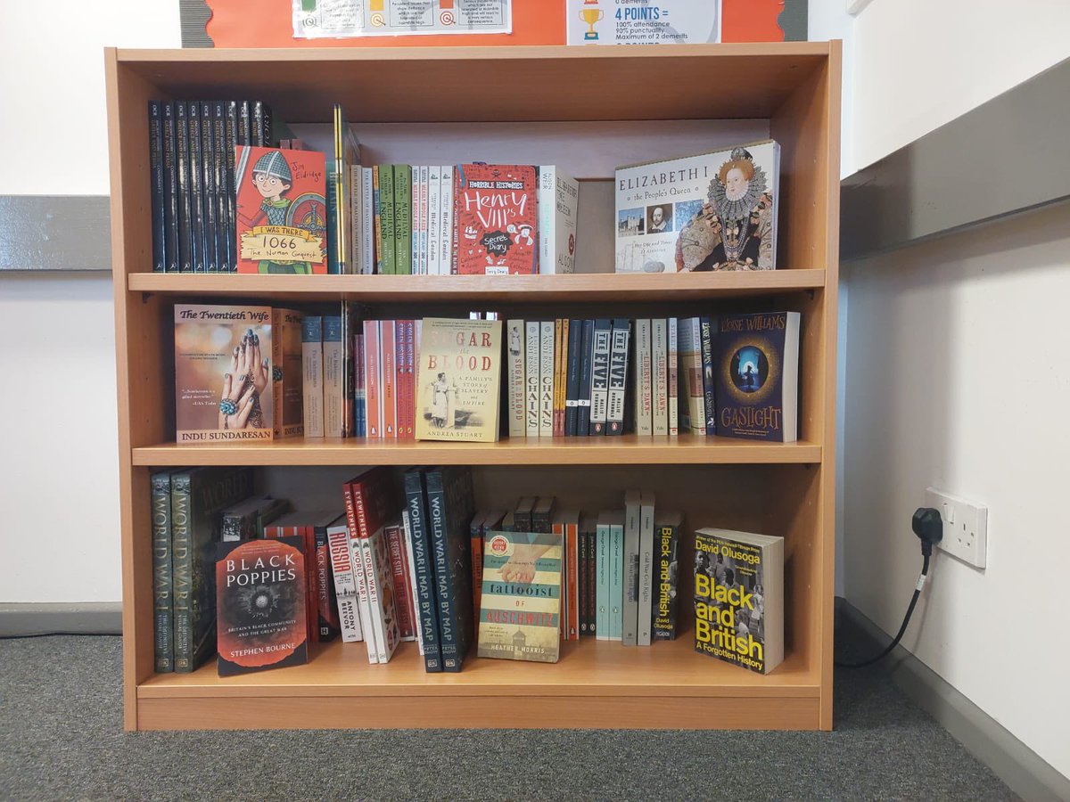 HHS_Reading's tweet photo. Our latest addition to our curriculum based libraries- History. Lots of new books to support and encourage interest in the different topics we learn about. Borrow a book from H3!
#ReadingForPleasure #History #ReadForRob https://t.co/MVIaqSvFWY