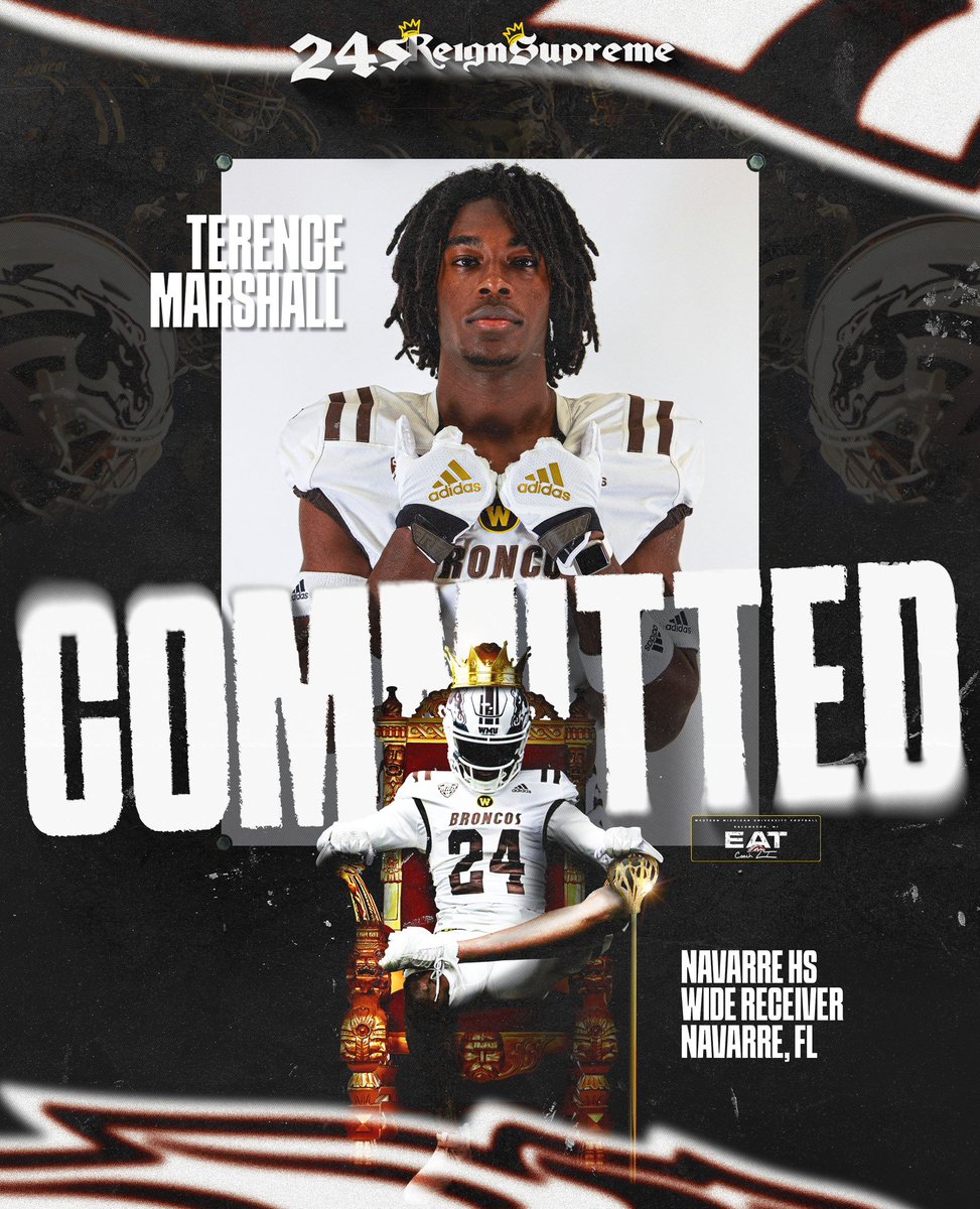 COMMITTED!! @CoachLT39 @CoachReid_ @NHSRaidersFB @adamgorney @MohrRecruiting @ChadSimmons_ @C3Elite7v7 @SWiltfong247 @RivalsFriedman @On3Recruits @WMU_Football @IrishBill63 @TYRELLMARSHALL6