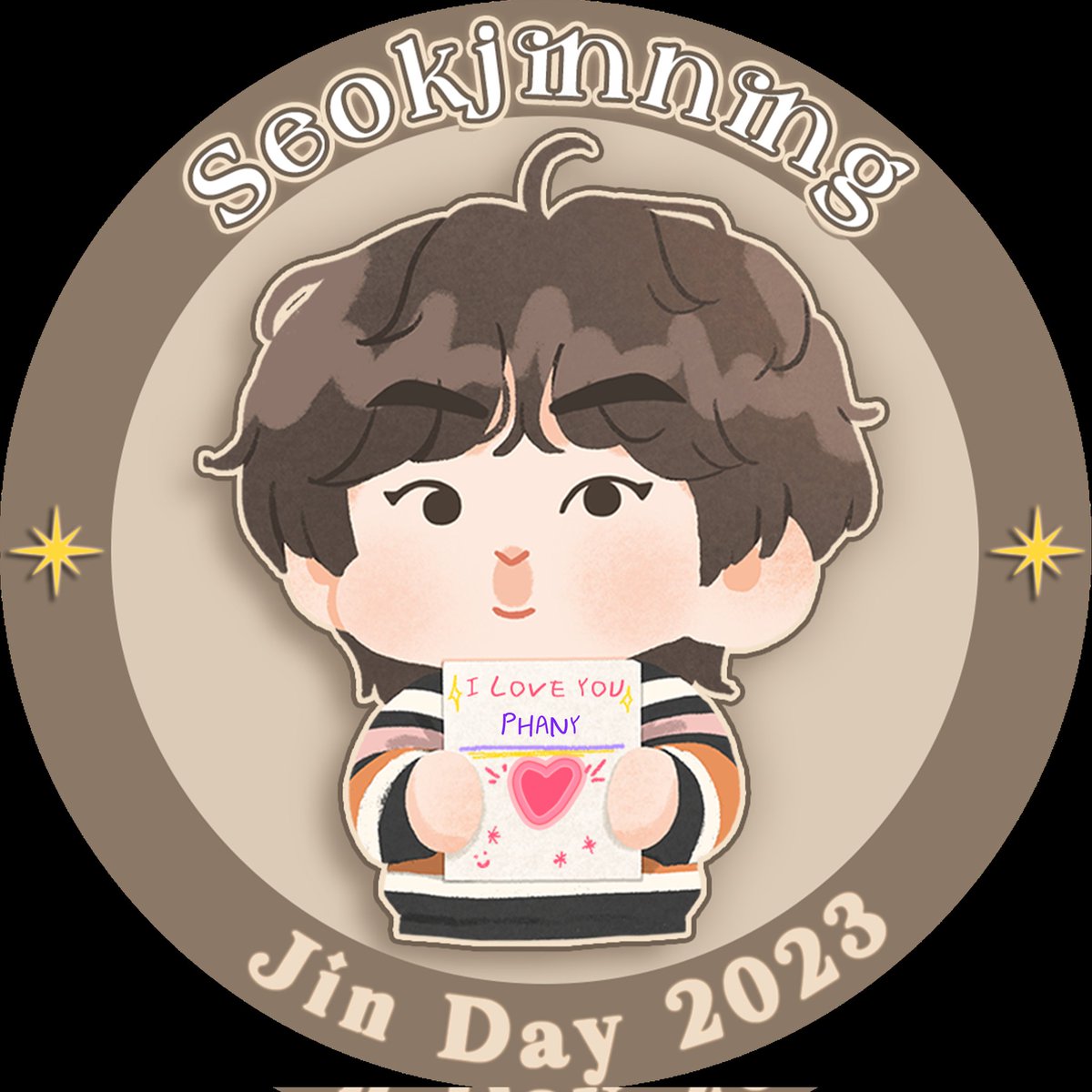 already sent my submission for #OurSeokjinningTimePt2 and received this pretty emblem! it’s sooo cute :(( thank u so much for making this project and this cute emblem, can’t wait to see the video @abyssyoonjin @bemyjinnie @jinjoo_bts ♡