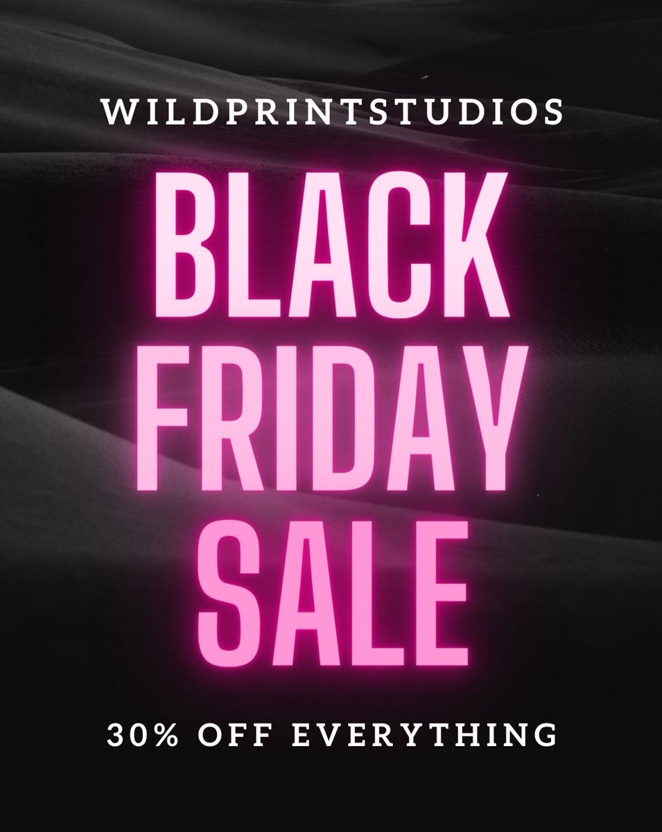 WildPrintStudio's tweet photo. **BLACK FRIDAY SALE NOW LIVE**

30% OFF EVERYTHING 

GO TO https://t.co/fgC6uO7xMn https://t.co/d0AClMyBFZ