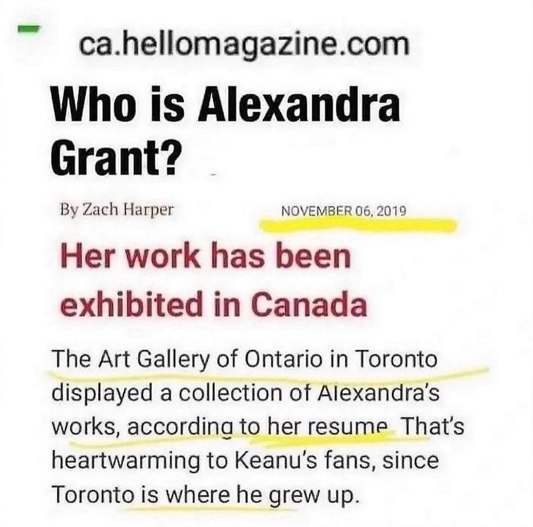 HollyWeird32's tweet photo. Just a reminder about #alexandragrant’s lies 

AGO : Exhibition : FALSE 

KEANU YOU ARE A VERY FOOD GUY BUT PLEASE STOP TRYING TO MAKE BAD PEOPLE GOOD AND TALENTED IF THEY ARE NOT ! https://t.co/iLsmWmUF9K