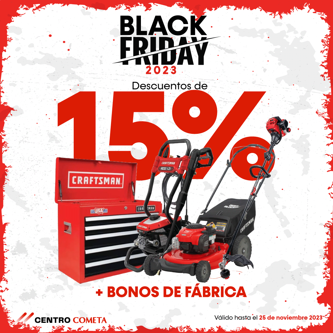GrupoCometaRD's tweet photo. ¡Ahorra a lo grande con Craftsman! 😯

Adicionalmente al 15% de descuento en los productos de la marca Craftsman tendrás un increíble bono de fábrica 🤩🔥

Yo soy tú y compro mis herramientas sin pensarlo dos veces 😎​😉
Nota:
-Válido hasta el 25 de noviembre 2023. https://t.co/NbeepW2DNT