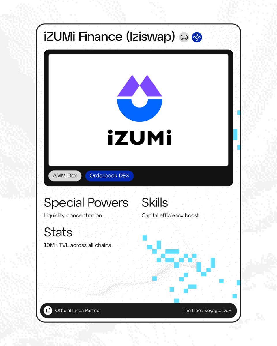 LineaBuild's tweet photo. Meet @izumi_Finance 💎 Liquidity concentration.✨ https://t.co/B0yTqBQ4q4