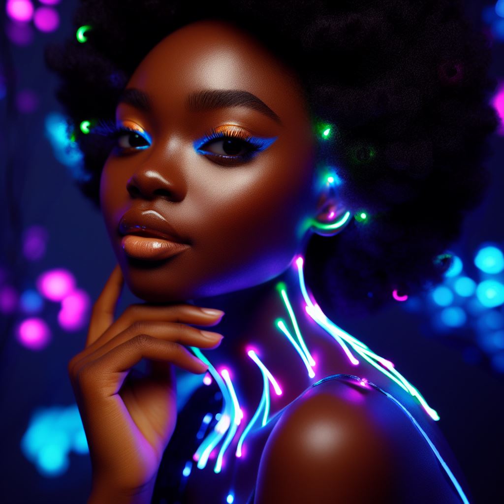 elijahuwas's tweet photo. Let's do something on Afrofuturistic style 

Prompt share : [subject/description] in Afrofuturistic style -- ar 2:3

Example 

Prompt: Beautiful Nigerian girl, dressed in a glowing neon gown, in Afrofuturistic style 

#aiartcommunity #ElijahTaughtMe #GenerativeAI #Lettechit #ResponsibleAI