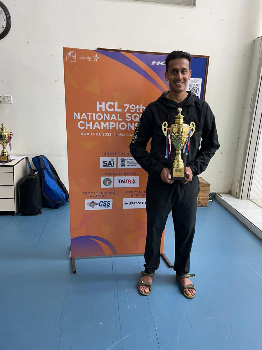 He still got it 💪🏻 Ladies and gentlemen <a href="/suchde/">Siddharth Suchde</a> is Squash Masters National Champion 🏆