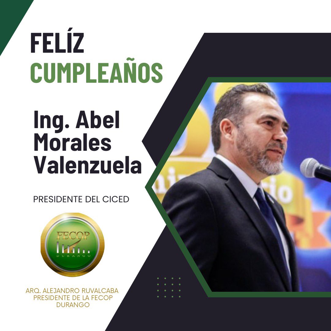 Muchas felicidades, Ing. Abel Morales, presidente del CICED