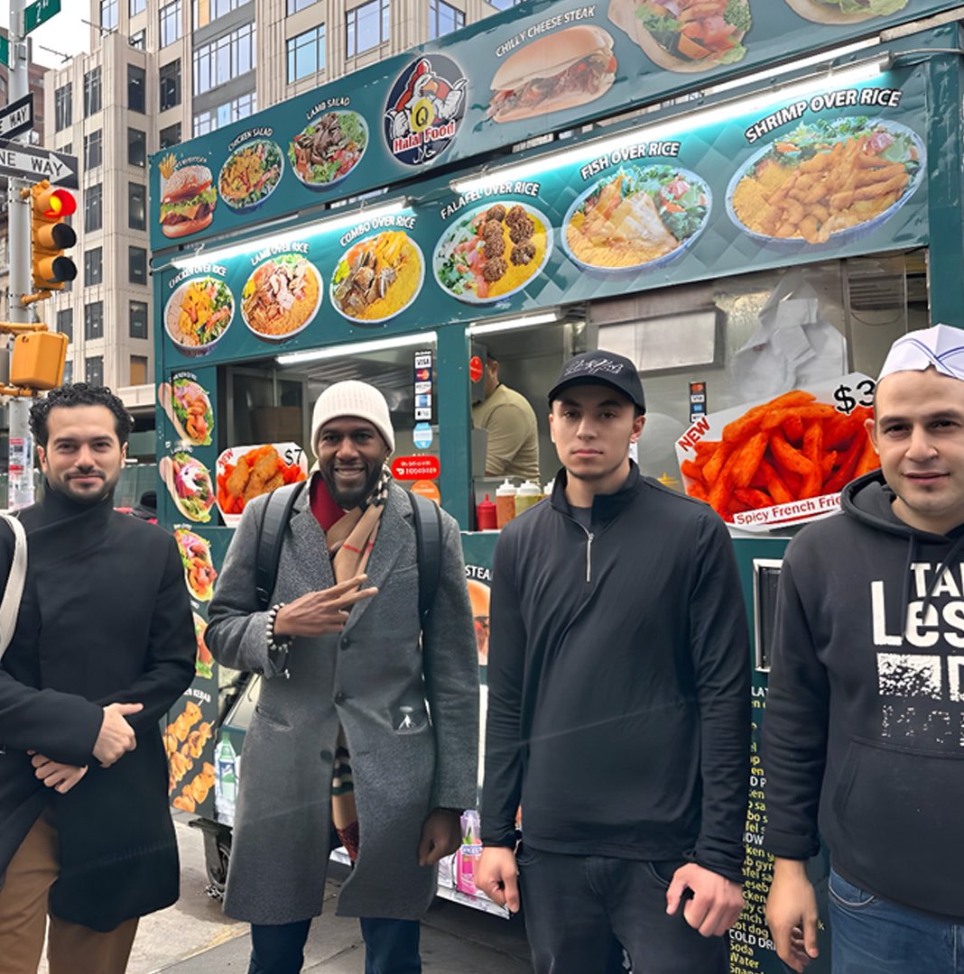 CairoScene's tweet photo. #SceneBuzz: New Yorkers Show Support to Egyptian Food Vendor Following Harassment

In a recently published video that has went viral over the past few days, a former US official, Stuart Seldowitz - who served on the Obama administration as deputy director of the US State Department's Office of Israel and Palestinian Affairs - was recorded verbally harassing an Egyptian halal street food cart vendor on Manhattan’s Upper East Side.

“If we kill 4,000 Palestinian kids, you know what? It wasn’t enough,” Seldowitz is heard saying in one of the many videos recorded by the truck’s staff. Seldowitz was heard making Islamophobic comments at the vendor, and threatening to put his immediate family in danger.

In the days since the video was published, the Halal Food Cart has received an overwhelming outpour of love from New Yorkers from all walks of life, showing solidarity with the cart’s Egyptian staff and taking a stand against Islamophobia. A series of photos shows patrons gathered together over to eat on a folding table donated by neighbors. Additionally, a Go-Fund Me was set up with the knowledge and permission of the Halal Cart owners to raise funds for the affected staff.

On Wednesday November 22nd, Stuart Seldowitz was arrested and charged with hate crime/stalking, second-degree aggravated harassment, stalking causing fear, and stalking at employment, according to the New York Police Department.

* Read More at https://t.co/OBbHbDLXvq*