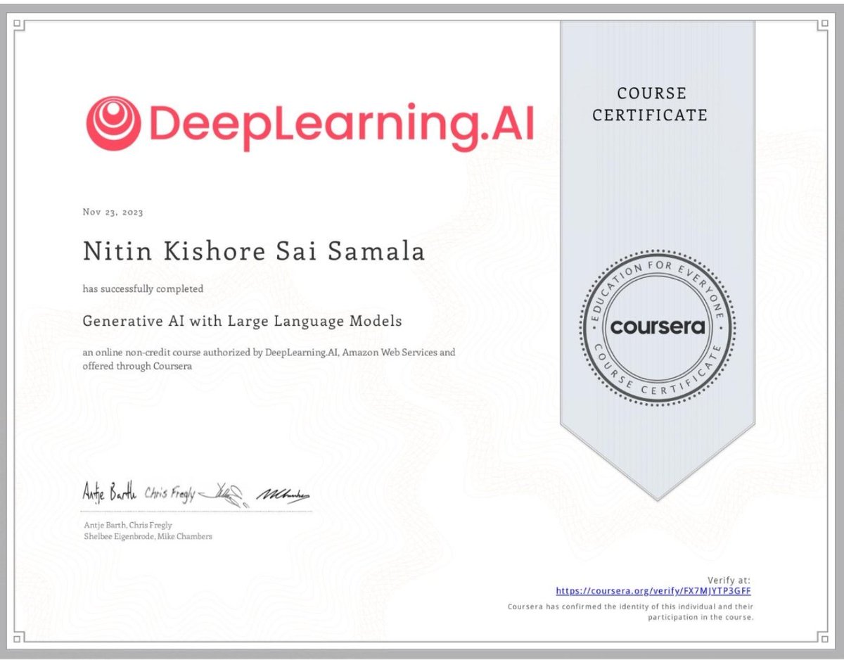 Nitin_wysiwyg's tweet image. It has been a long time since I did an online course 👨🎓 . I was focused on my work this year with #GraphNeuralNetworks as my niche and never got the time or the mental fortitude to catch up to the intimidating and overwhelming amount of progress being made in the #LLM and #genai…
