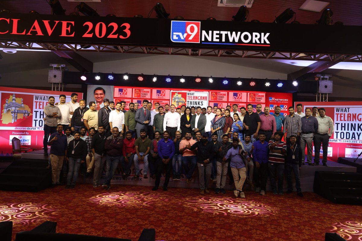 TV9 mega political conclave ' What Telangana Thinks Today ' done successfully! Tune to @TV9Telugu on YouTube to watch it. #TelanganaElections2023