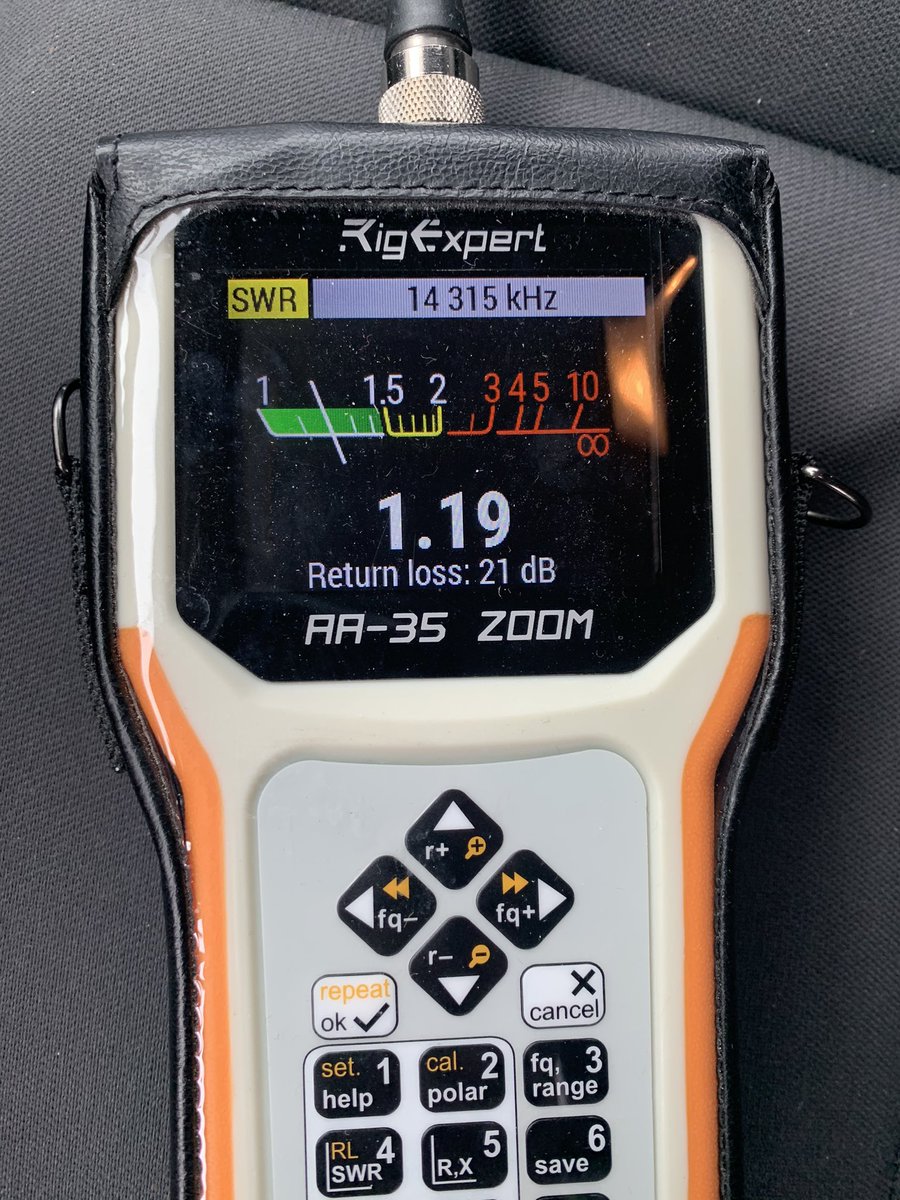 Really pleased with the @M1eccAntennas on my truck while activating VE-1581. 120 contacts in an hour on 40/20. I have used this coil on a tripod and ground spike with equal results. #hamradio #pota VA3KS